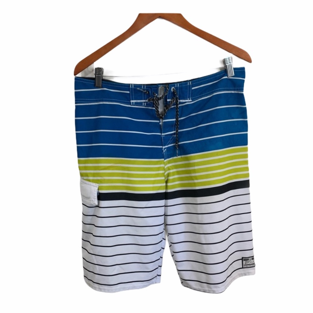 Quiksilver striped men’s swimming board sh…